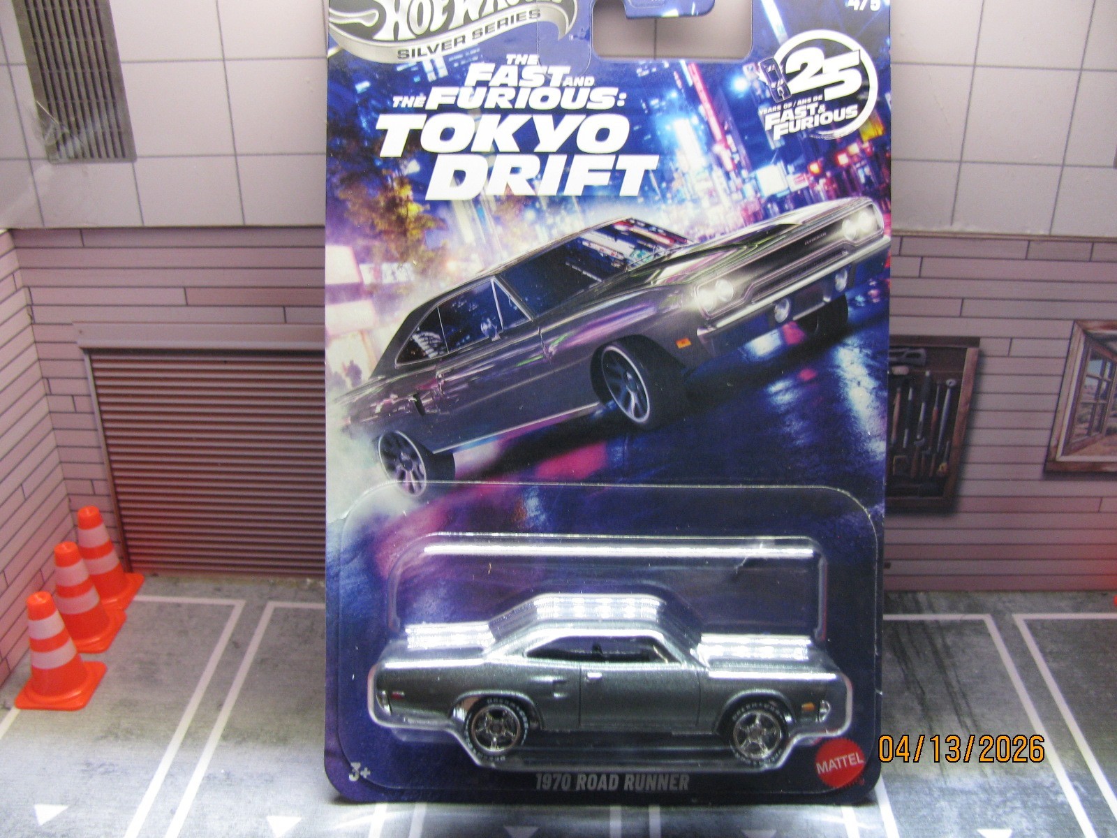 2026 Hot Wheels Silver Series ’70 Plymouth Road Runner, w/Real Riders Wheel Swap