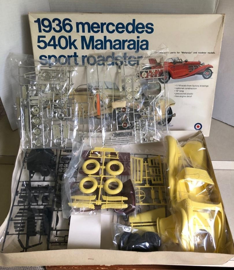 1936 Mercedes 540K Maharaja Sport Roadster 1:16 ENTEX Model Kit NIB NEW