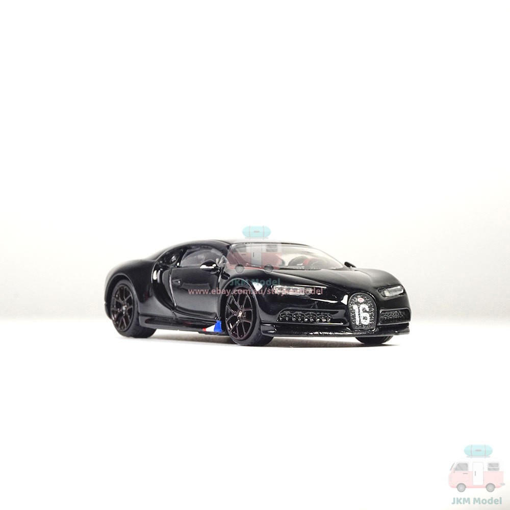 1/64 Bugatti Chiron Model Car Diecast Vehicle Collection Kids Gift Black