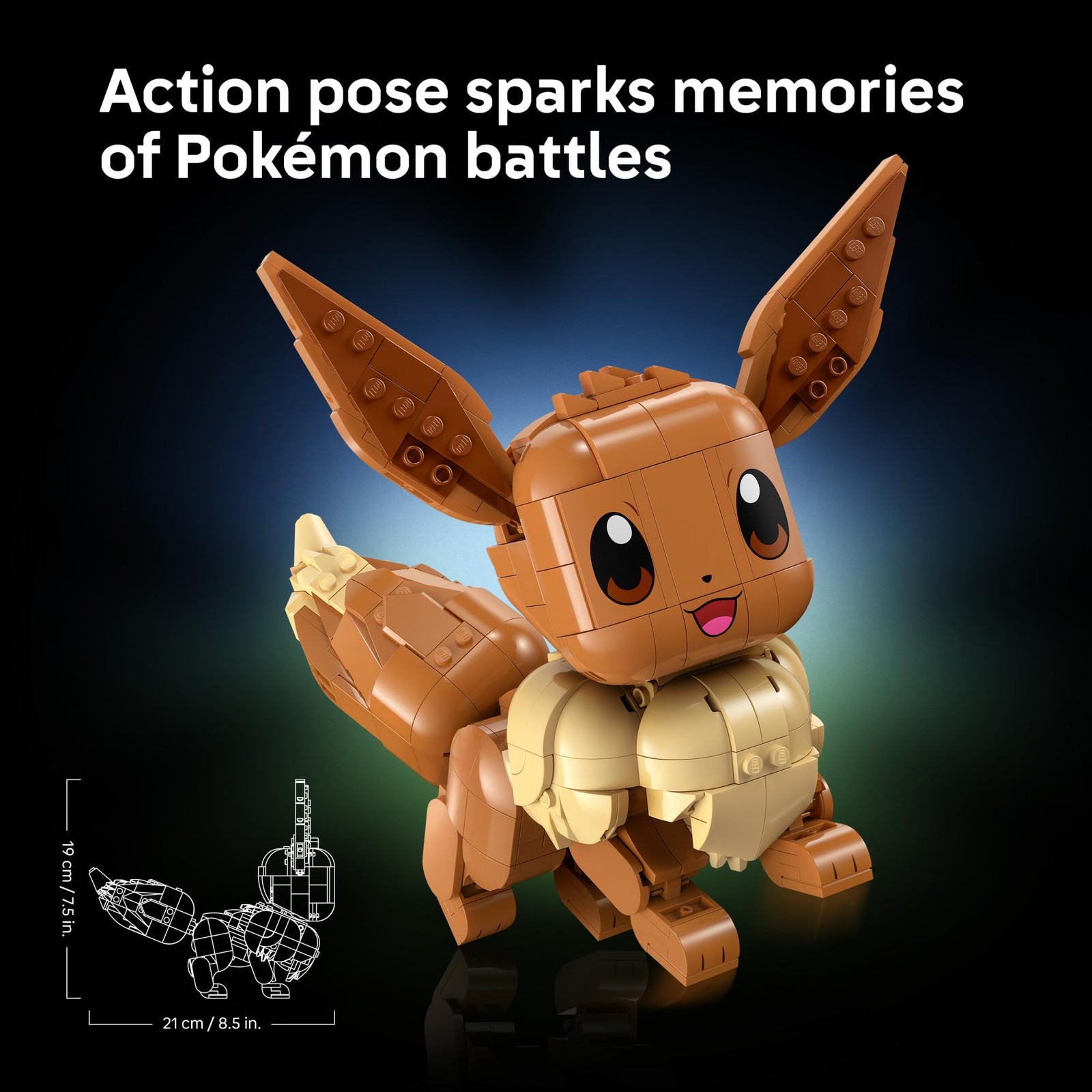 LEGO Pokémon Eevee – Collectible Building Set for Adults, Ages 18+ – Posable Pok