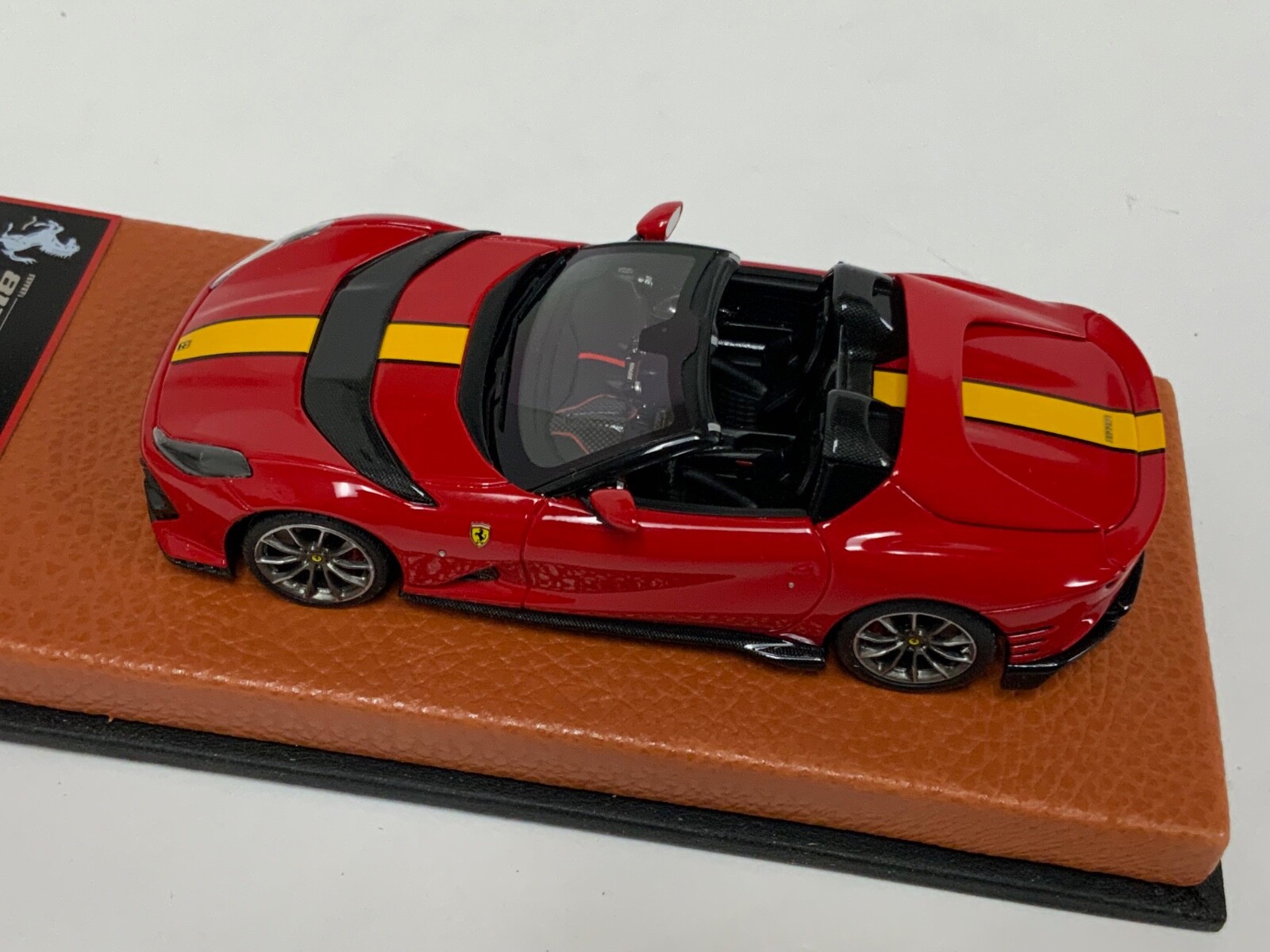 1/43 BBR Ferrari 812 competizione A Rosso Corsa Red Leather Base BBRC263C