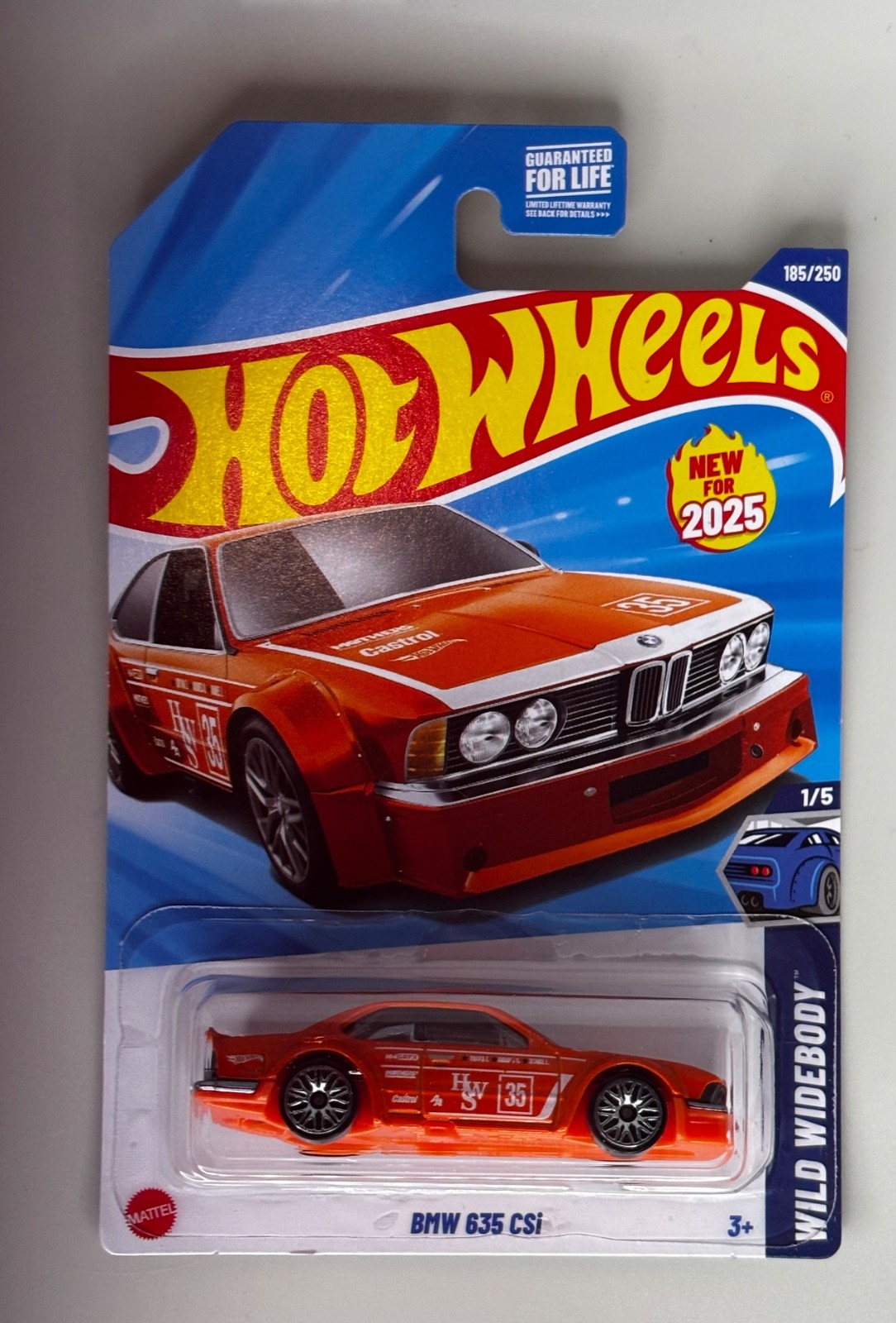 2025 Hot Wheels Mainline BMW 635 CSi Orange #185 Wild Widebody 1/5 LOT OF 2