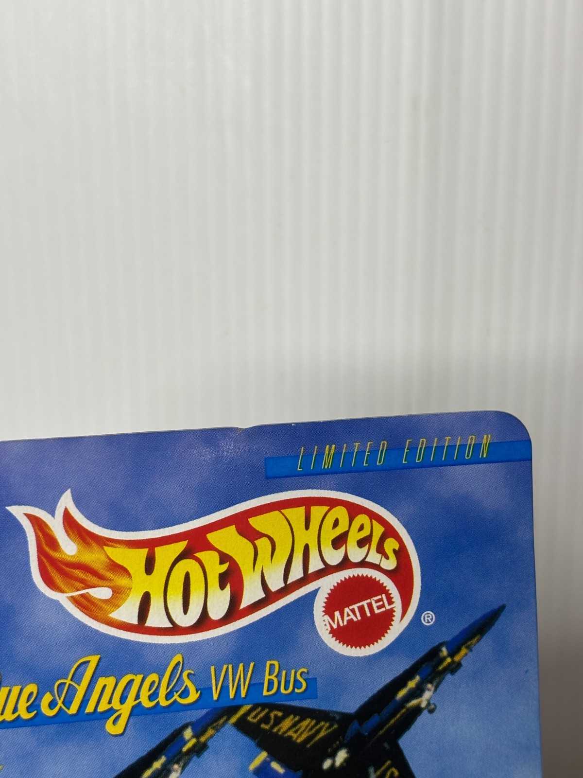90s Hot Wheels Limited Edition (1997) Blue Angels VW Bus Toy w/ Protector Case