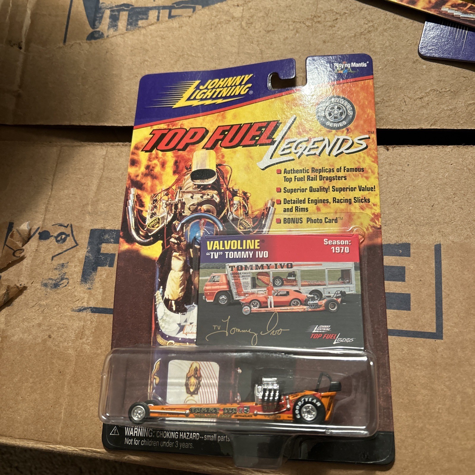 1998 JOHNNY LIGHTNING TOP FUEL LEGENDS VALVOLINE “TV” TOMMY IVO 472-01 NOS 🔥