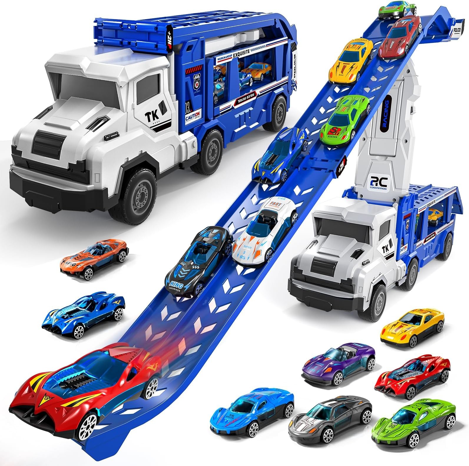 Transport Truck Toys for 3 4 5 6 7 Years Old Boys,Toys Cars Track Set Transpo…