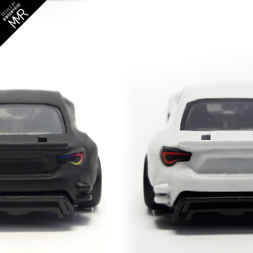 1/64 Scale PANDEM BRZ Custom Waterslide Decals Headlight Taillight Hot Wheel