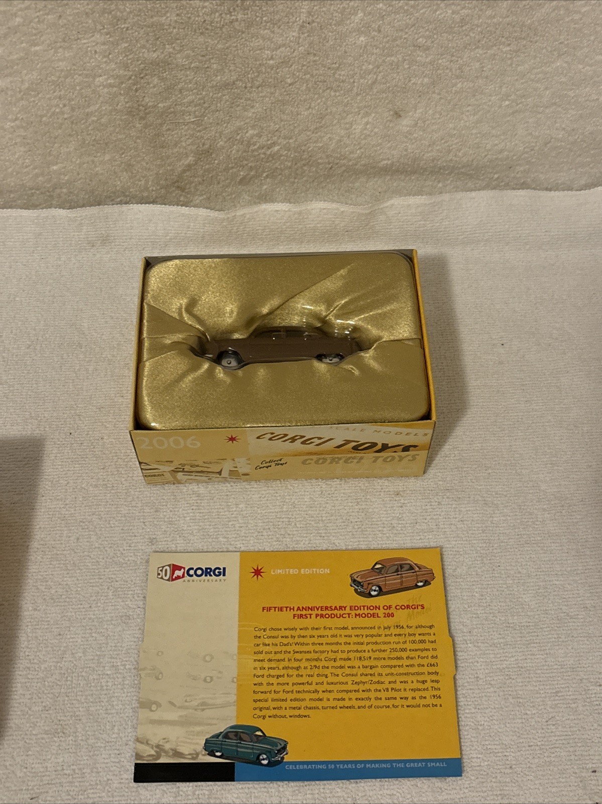 Corgi AN01101 50th Anniversary Brown Ford Consul Saloon Ltd Edition NIB