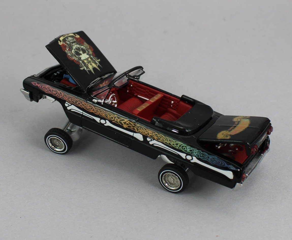 1:64 *FINE WORKS 64* Black “BONES” Chevrolet IMPALA *LOWRIDER* High Detail NIB