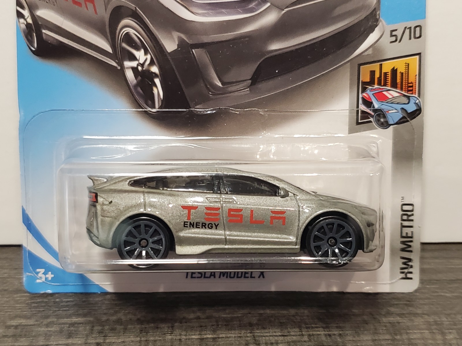 2017 Hot Wheels HW Metro Tesla Model X Silver G10SP #247 1:64 Diecast NIP