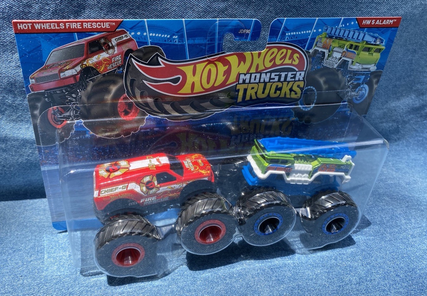 2026 Hot Wheels Monster Truck 2 Pack FIRE RESCUE HW 5 ALARM Truck HTF