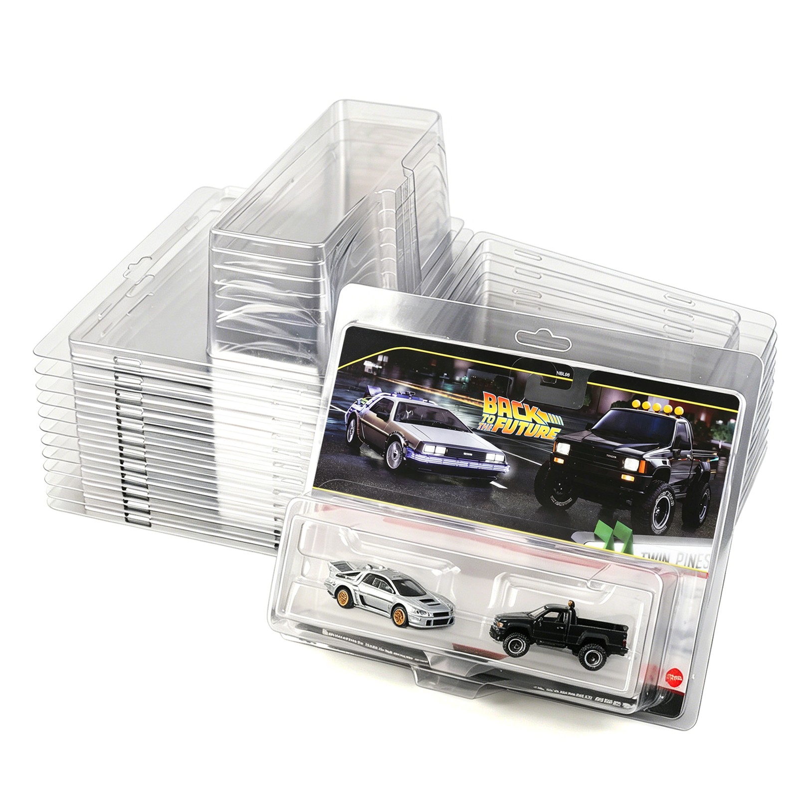 5-50Pcs Clear PET Protector Case Clamshell Display Box For HW 2-Pack Toy Cars