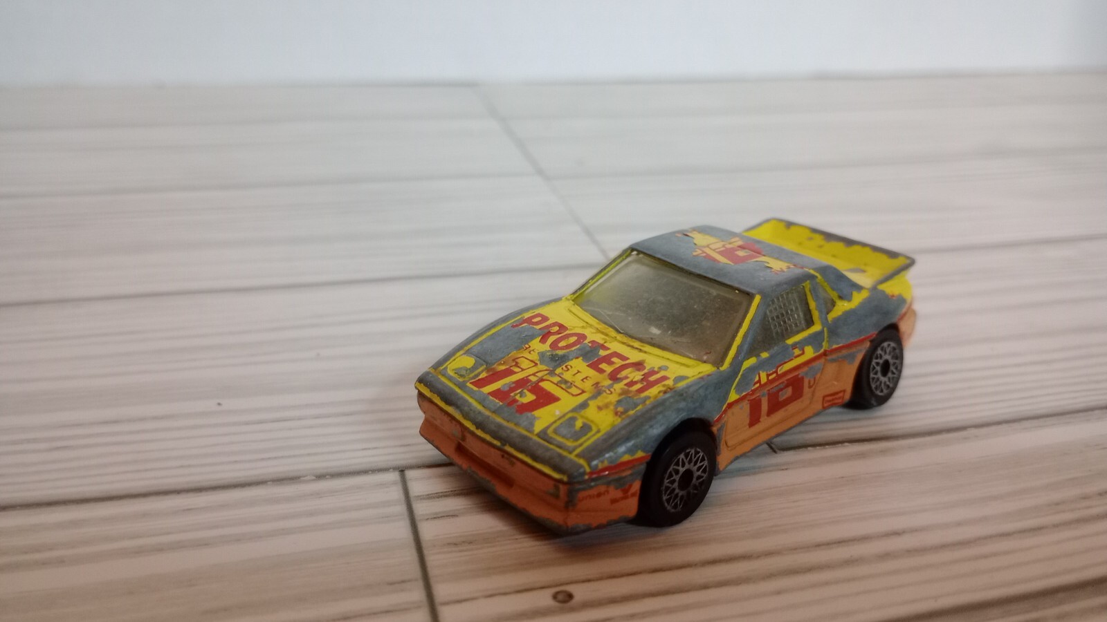 1985 Matchbox Pontiac Fiero Stock Car #2 Protech Fire Systems #16 For Restore