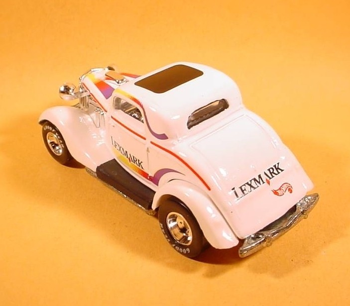 HOT WHEELS LEXMARK WHITE 3 WINDOW 34 FORD MINT LOOSE