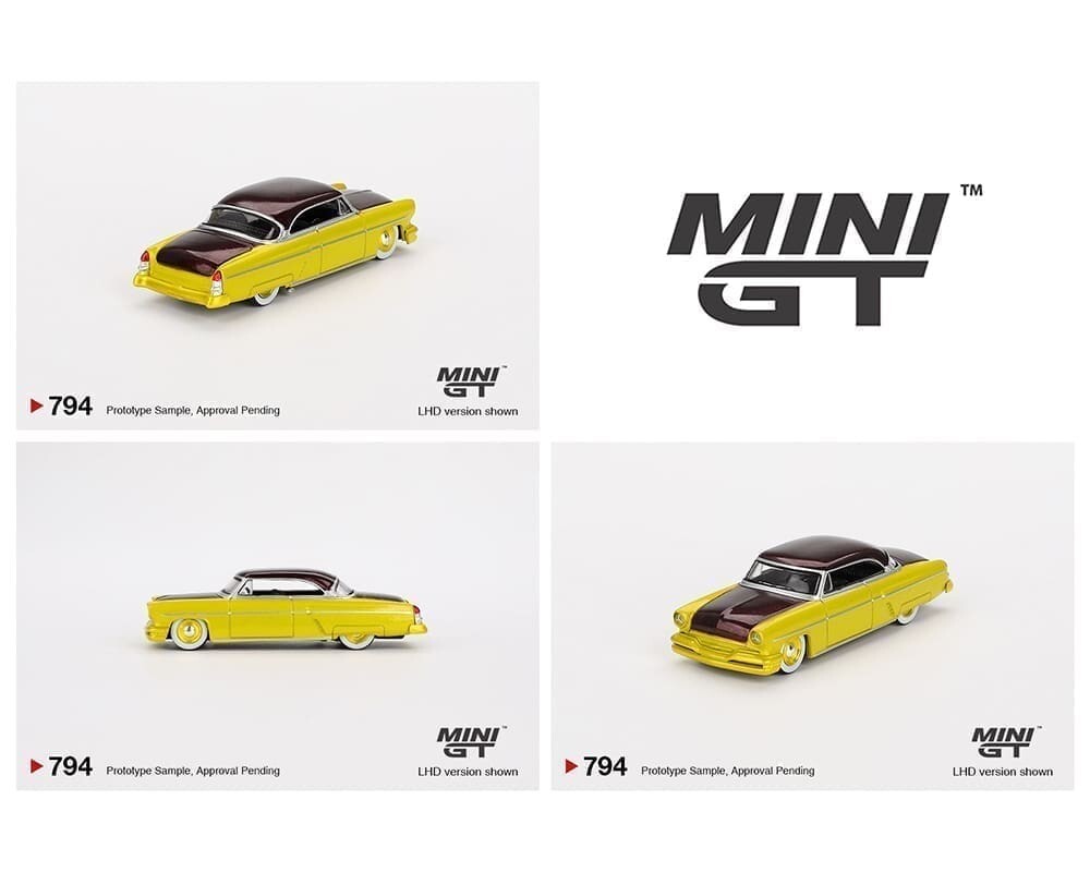 1954 Lincoln Capri Hot Rod – 2025 Mini GT – Lime Yellow