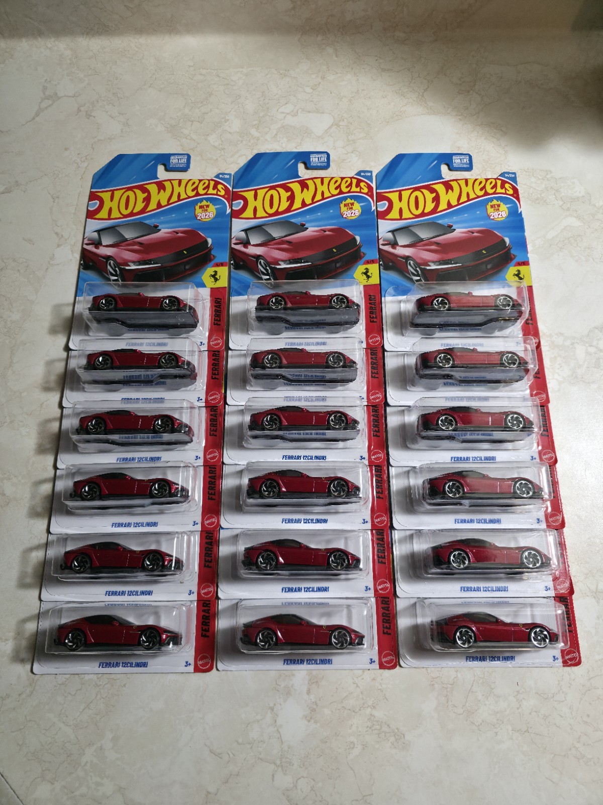 Hot Wheels 2026 Ferrari 12Cilindri lot of 18 E Case