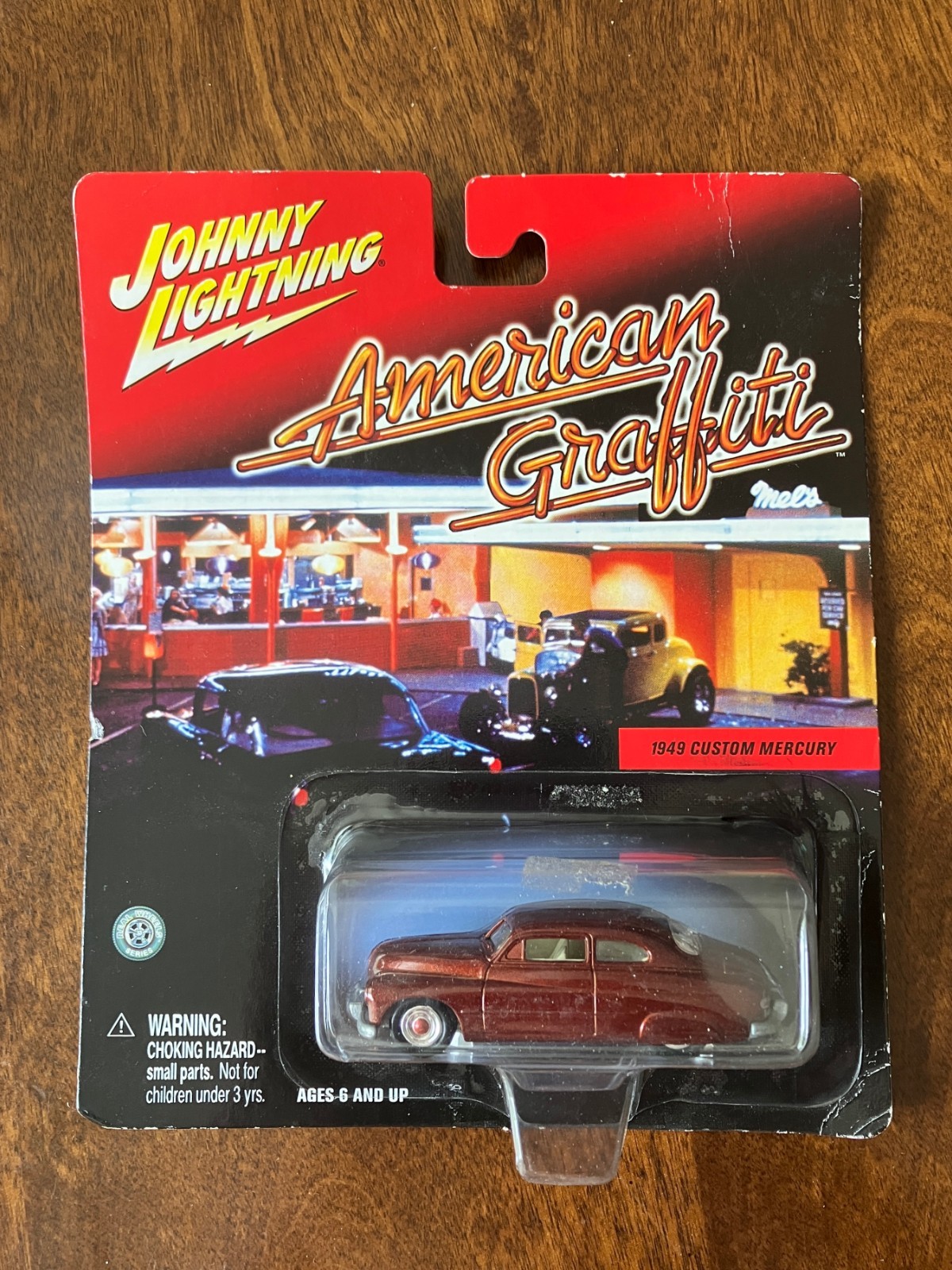 Johnny Lightning American Graffiti 1/64 1949 ’49 Custom Mercury Coupe red sealed