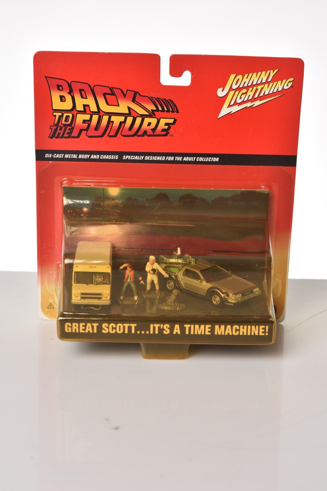 Johnny Lightning Back To The Future Great Scott It’s A Time Machine Cars Diorama