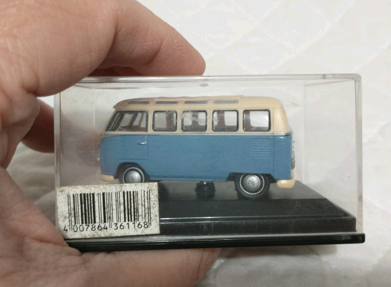 Schuco Junior Line 1/72nd Scale Light Blue and White VW Bully Samba Diecast Van