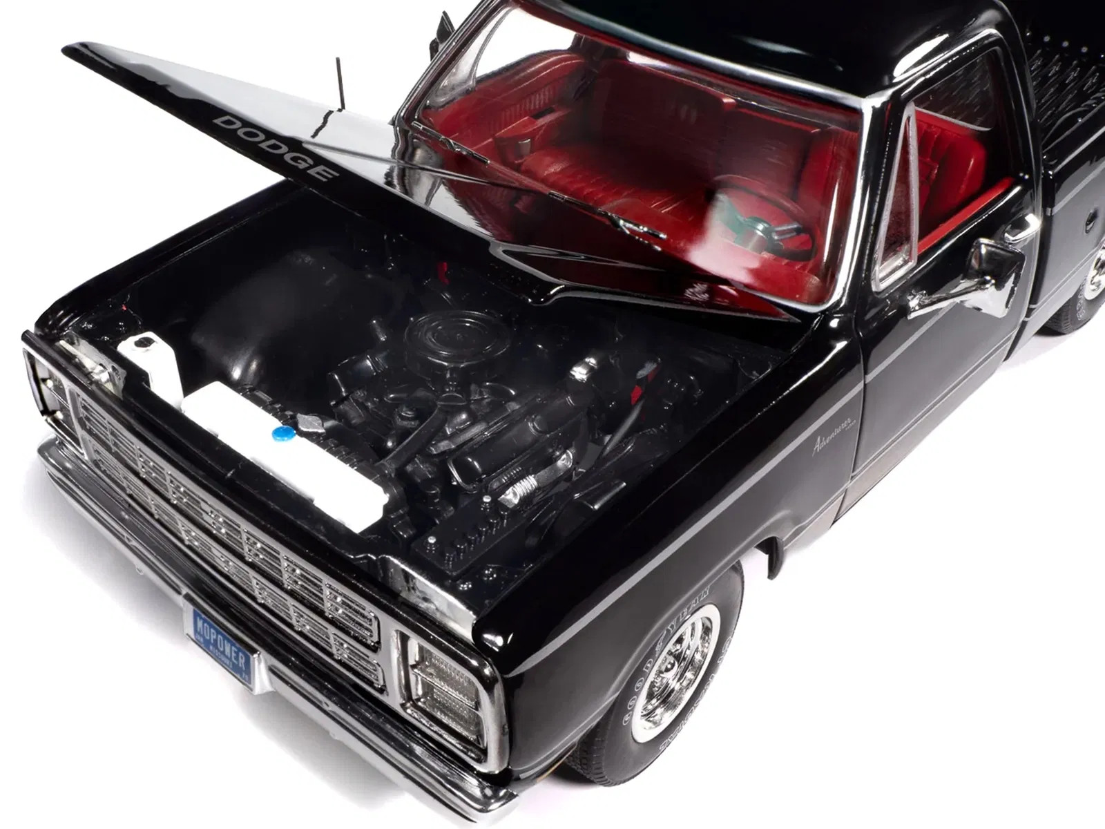 1979 Dodge Adventurer Sweptline Pickup Truck Black with Red Interior “American M