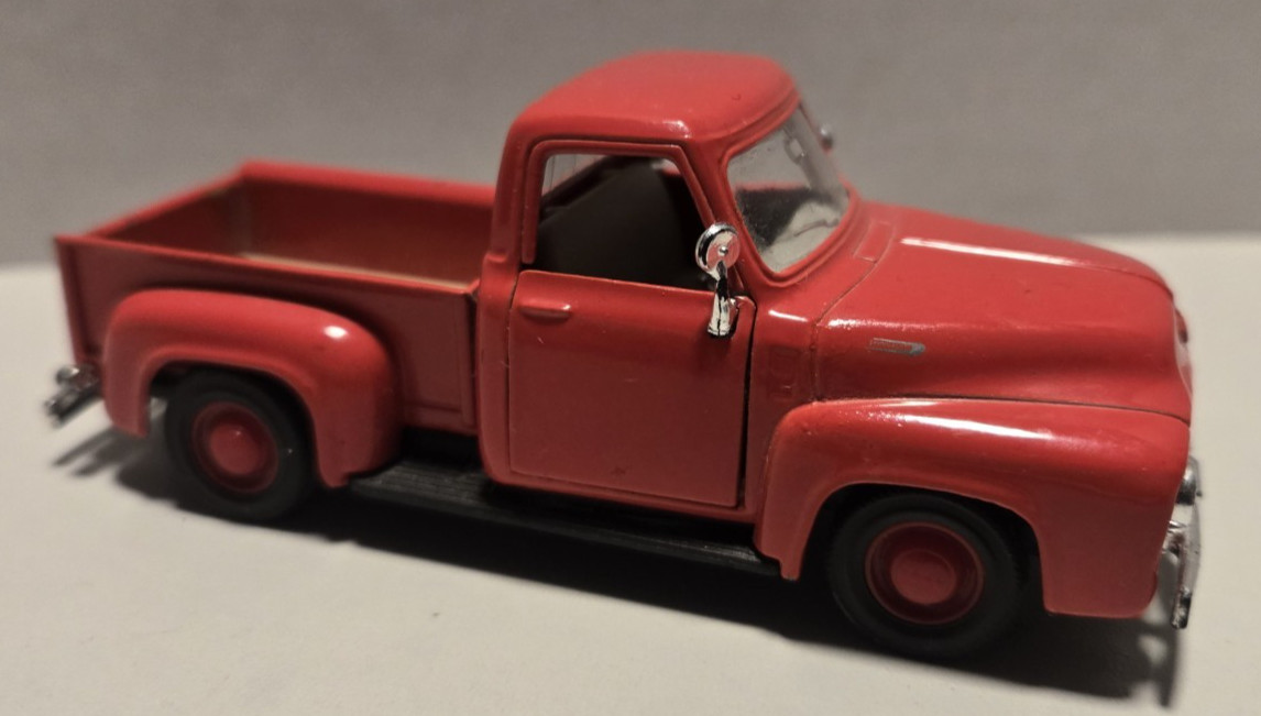 (2) – Ford Diecast Red – 1/32 Scale – Maisto 1953 Pickup – Ertl 1964 1/2 Mustang