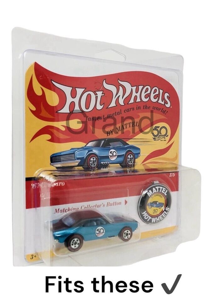 20 Protector Cover Display Cases For Hot Wheels Vintage Redline & Aniversary Ed