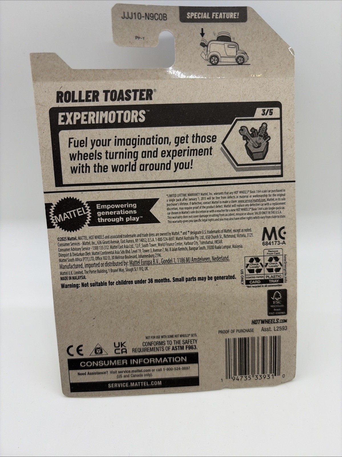 Hot Wheels Roller Toaster New