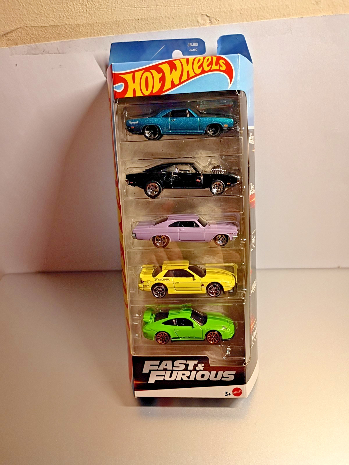 HOT WHEELS FAST & FURIOUS 5 PACK DODGE CHARGER IMPALA PORSCHE BARRACUDA NISSAN