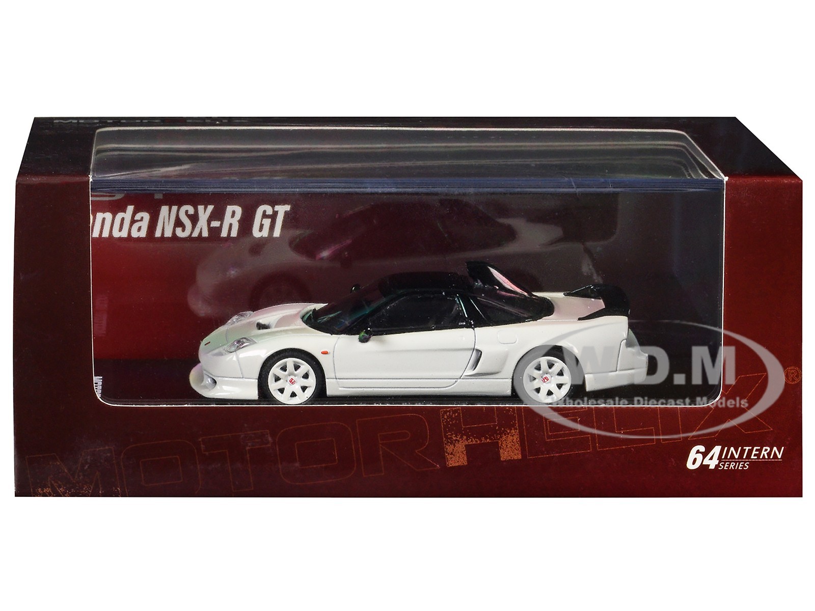 HONDA NSX-R GT RHD CHAMPIONSHIP WHITE 1/64 DIECAST MODEL BY MOTORHELIX M65521