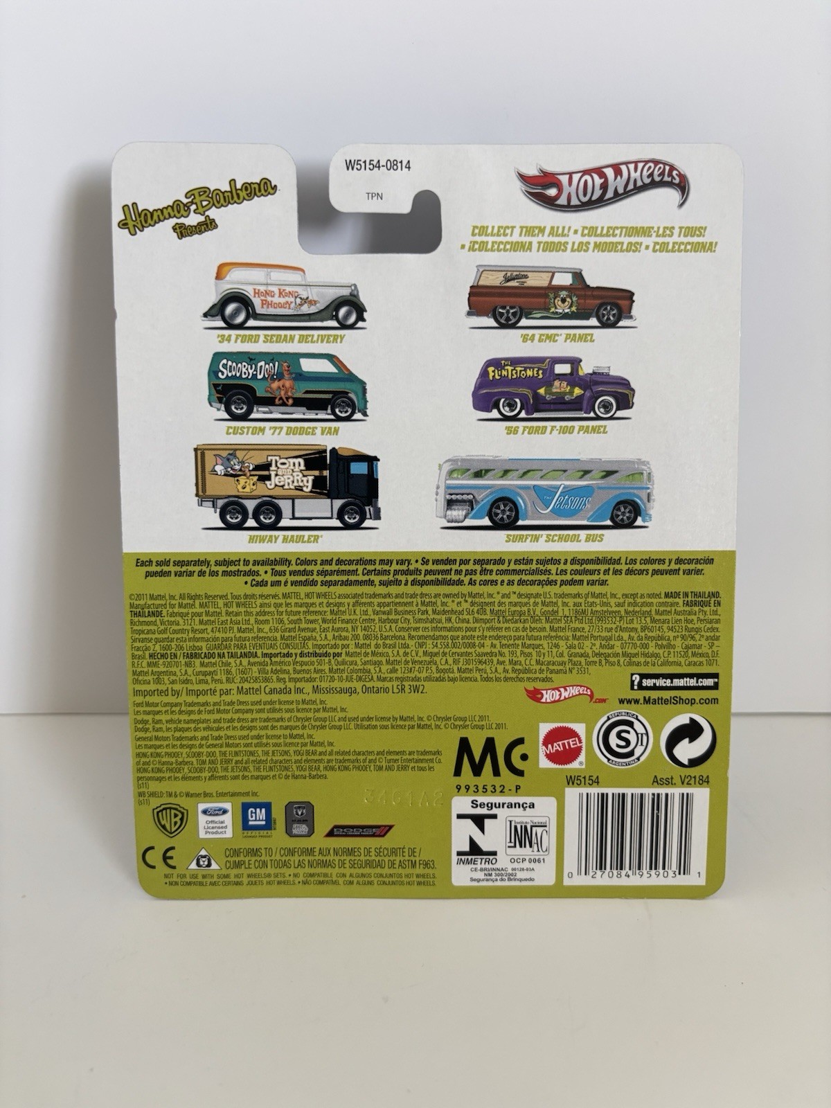 Hot Wheels Pop Culture Hanna-Barbera Complete Set Of 6 Real Riders 2011