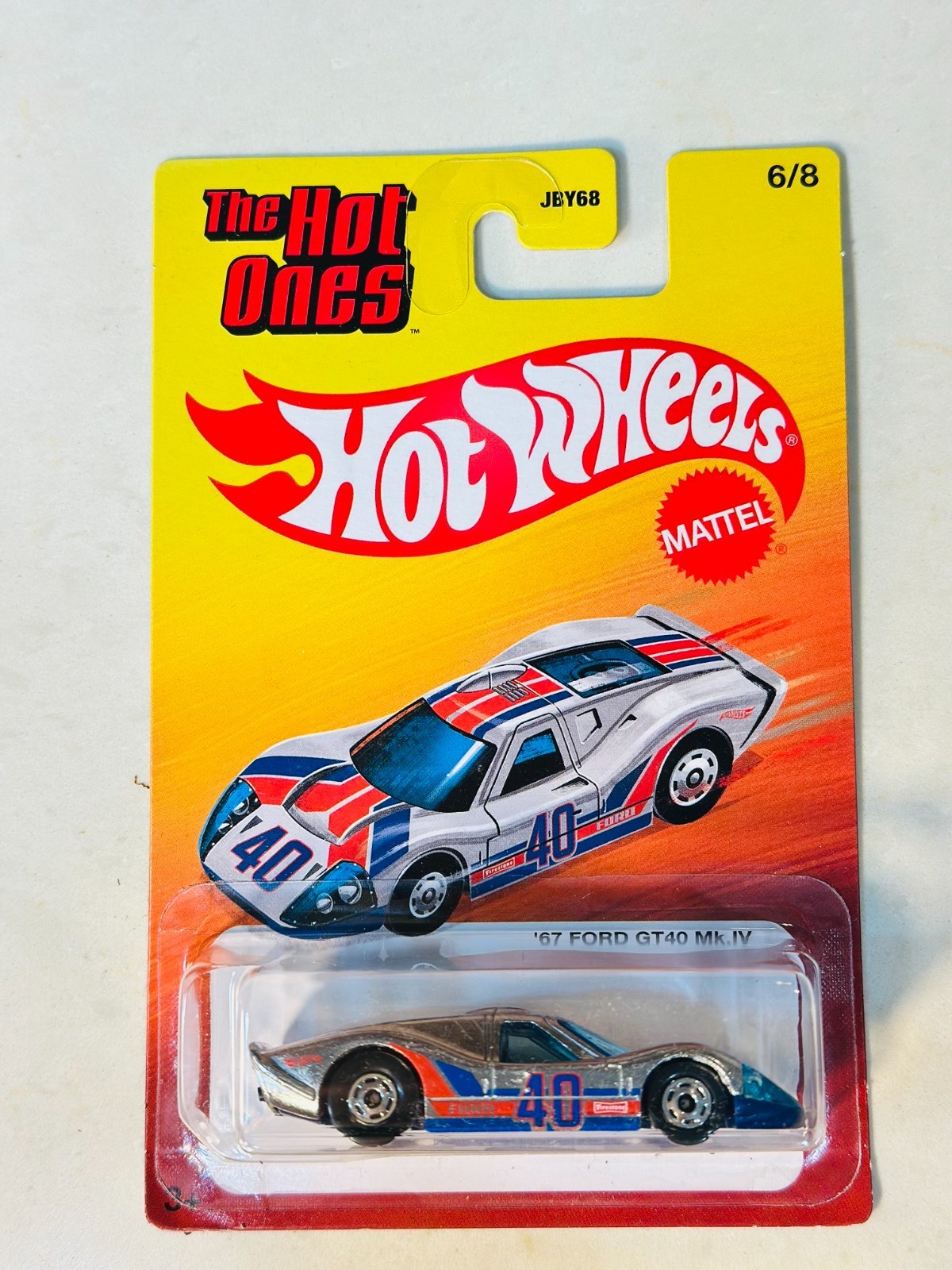 Hot Wheels The Hot Ones #6 ’67 Ford Gt40 MK.IV Silver