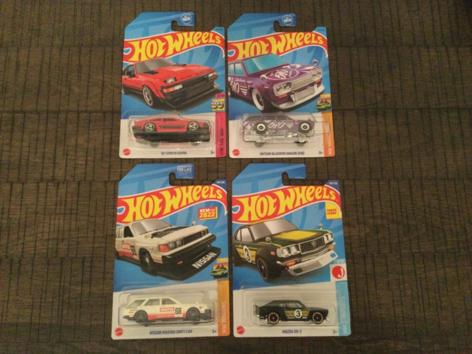 HOT WHEELS JDM Random lot of 4 Nissan Subaru Mazda Honda Toyota Acura Mitsubishi