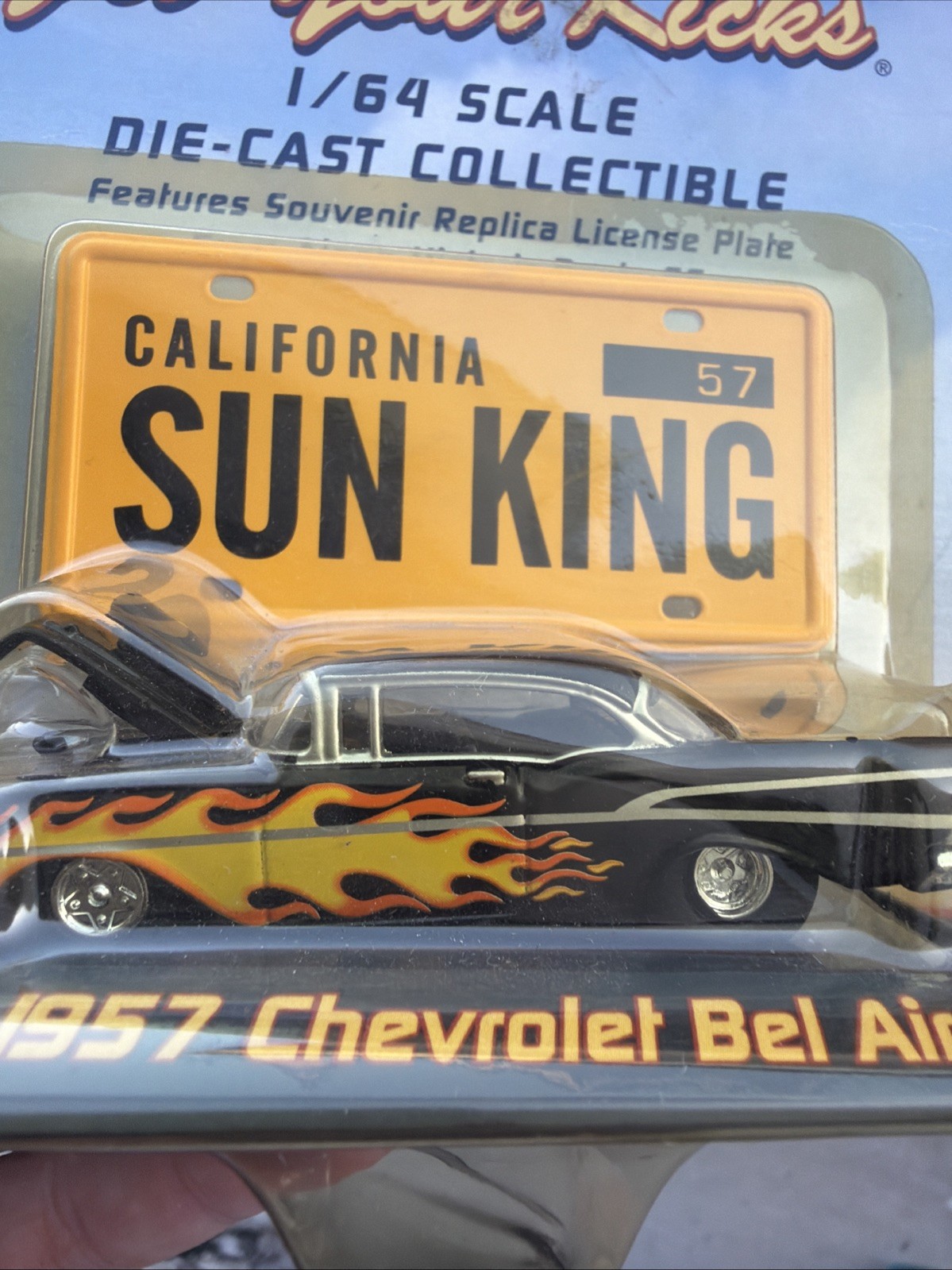 🔥1957 Chevrolet🔥Bel Air Sun🔥King Route🚨 66 1/64 Diecast Vintage
