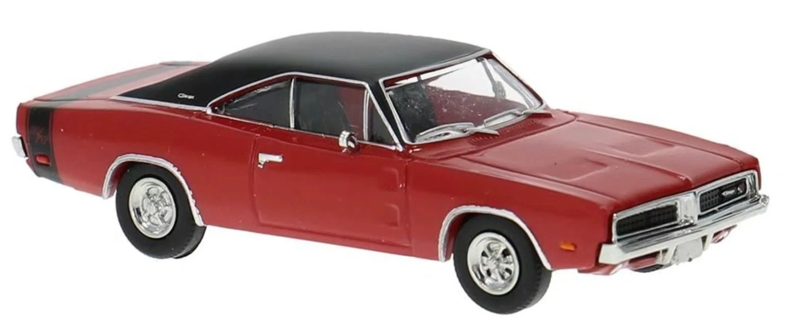 BREKINA 1969 DODGE CHARGER RED / BLACK HO 1/87 PLASTIC