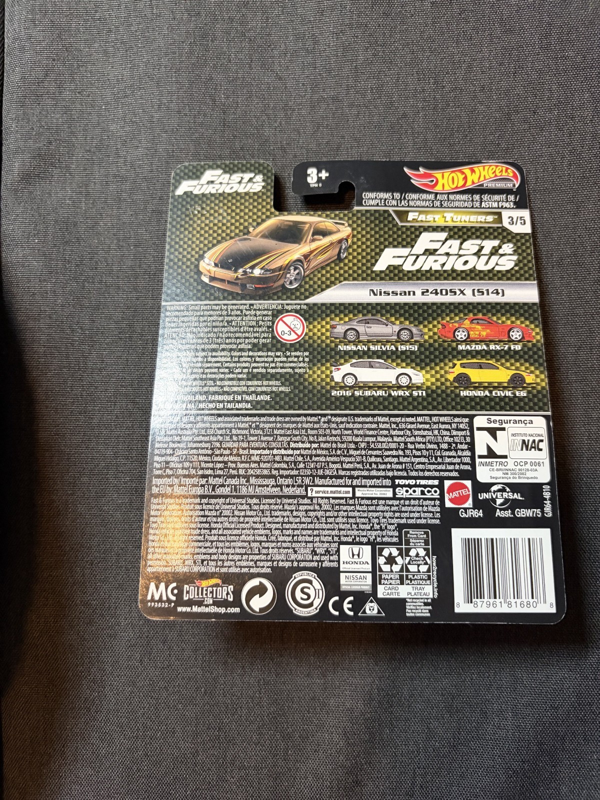Hotwheels – Fast & Furious Premium Fast Tuners ⅗ – Nissan 240SX S14