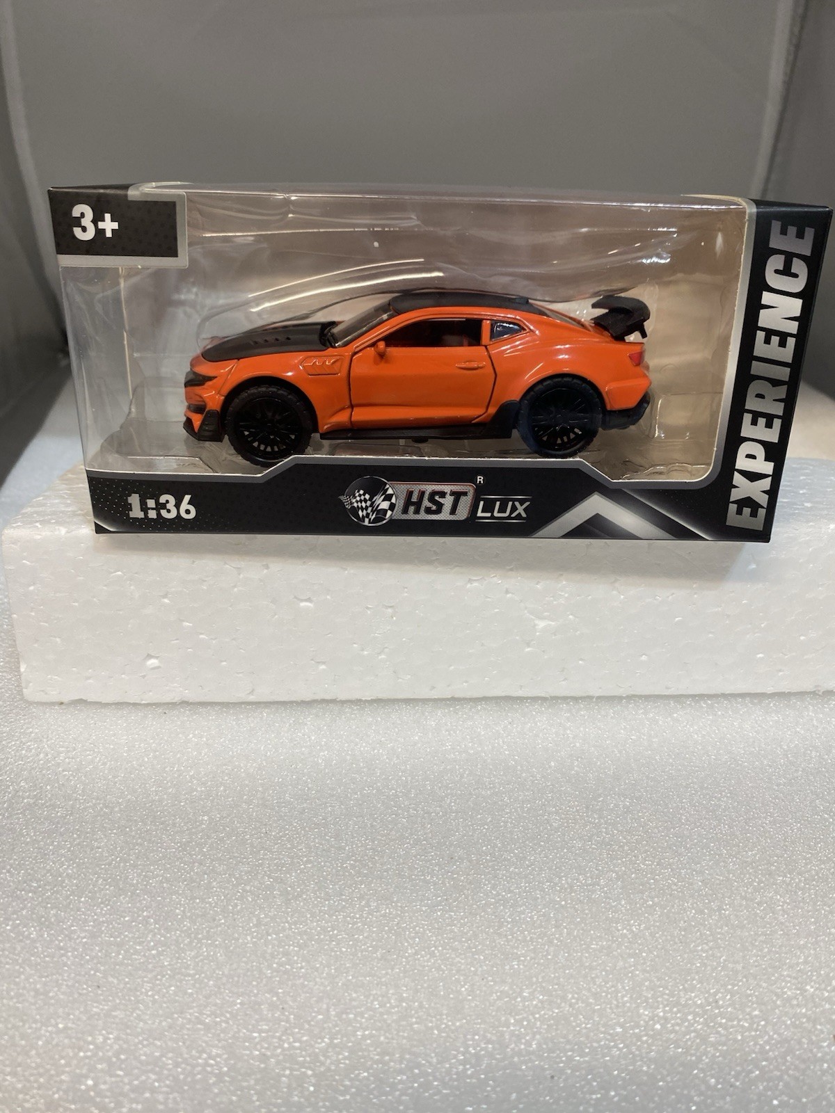 HST Lux 1:36 Sports Car Diecast Model Orange Black Collectible Toy New In Box