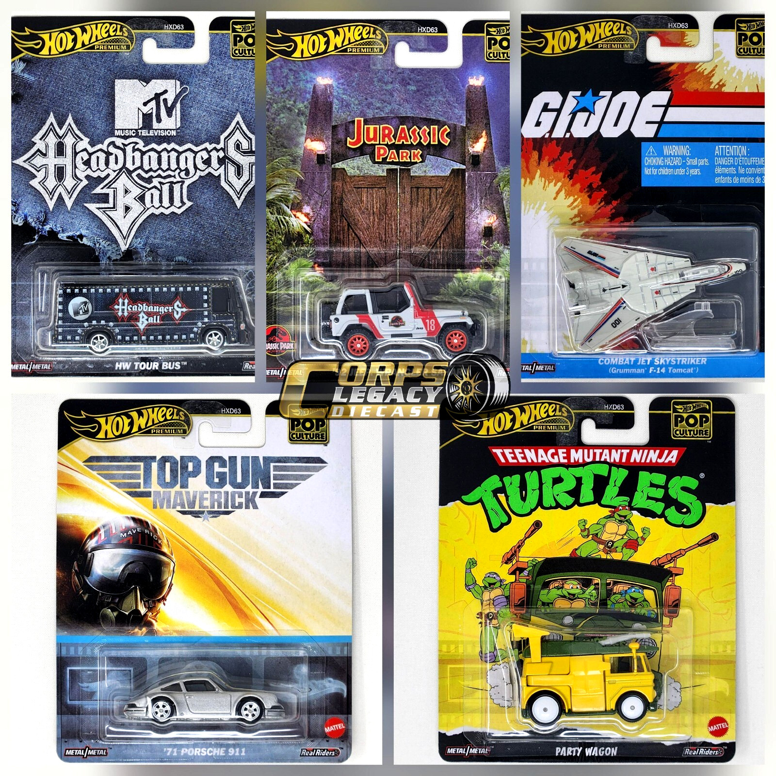 Hot Wheels Premium Pop Culture 2025 Mix 4 5 Cars Set