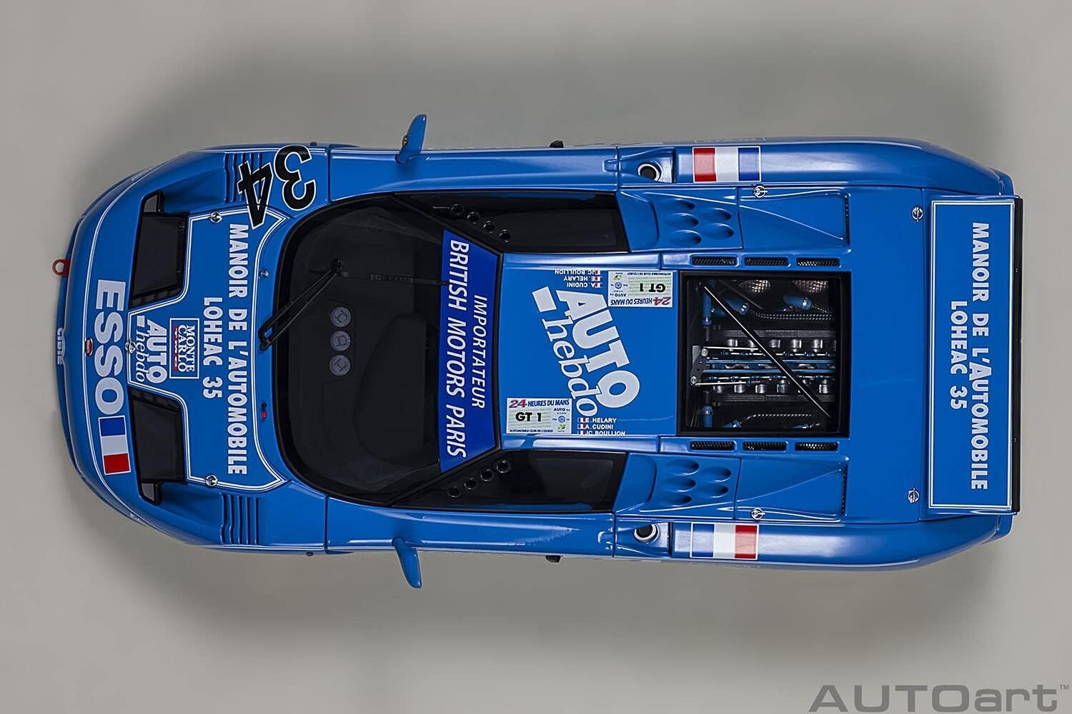 Rare Finished product AUTOart 1/18 Bugatti EB110 SS 1994 #34 Le Mans 24 JP 14005