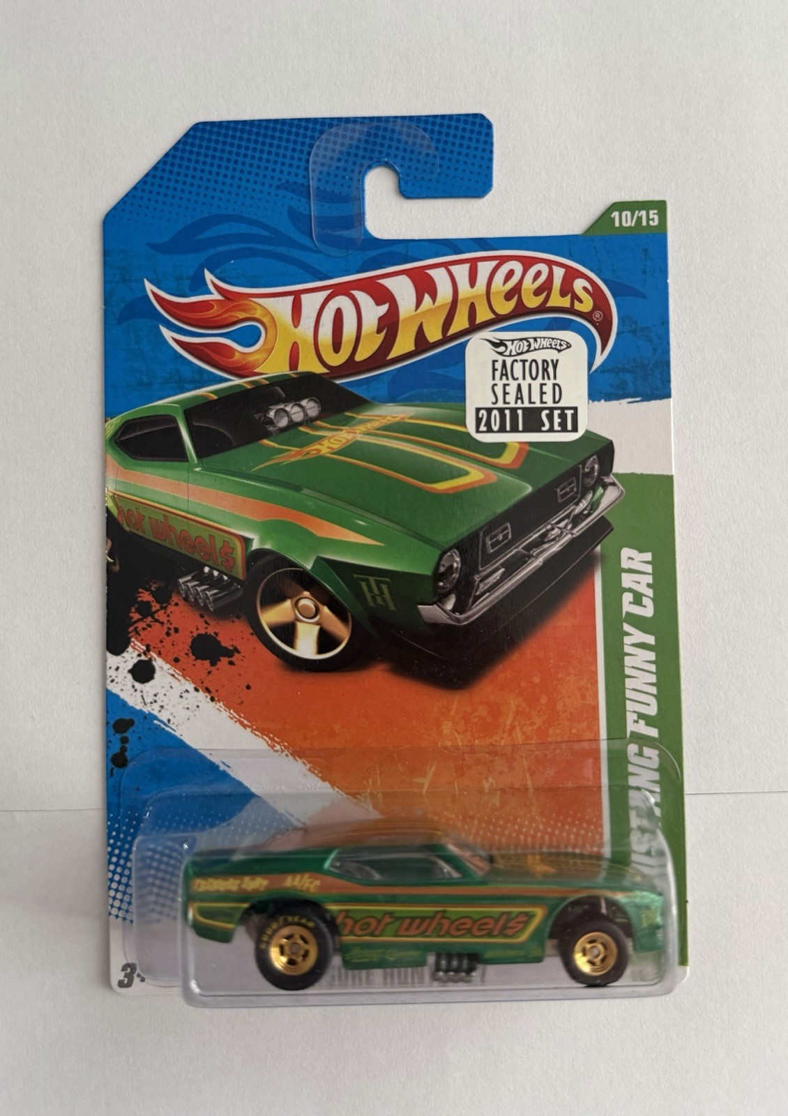 Hot Wheels 2011 Factory Sealed Sticker ‘71 Mustang Funny Car In Protector