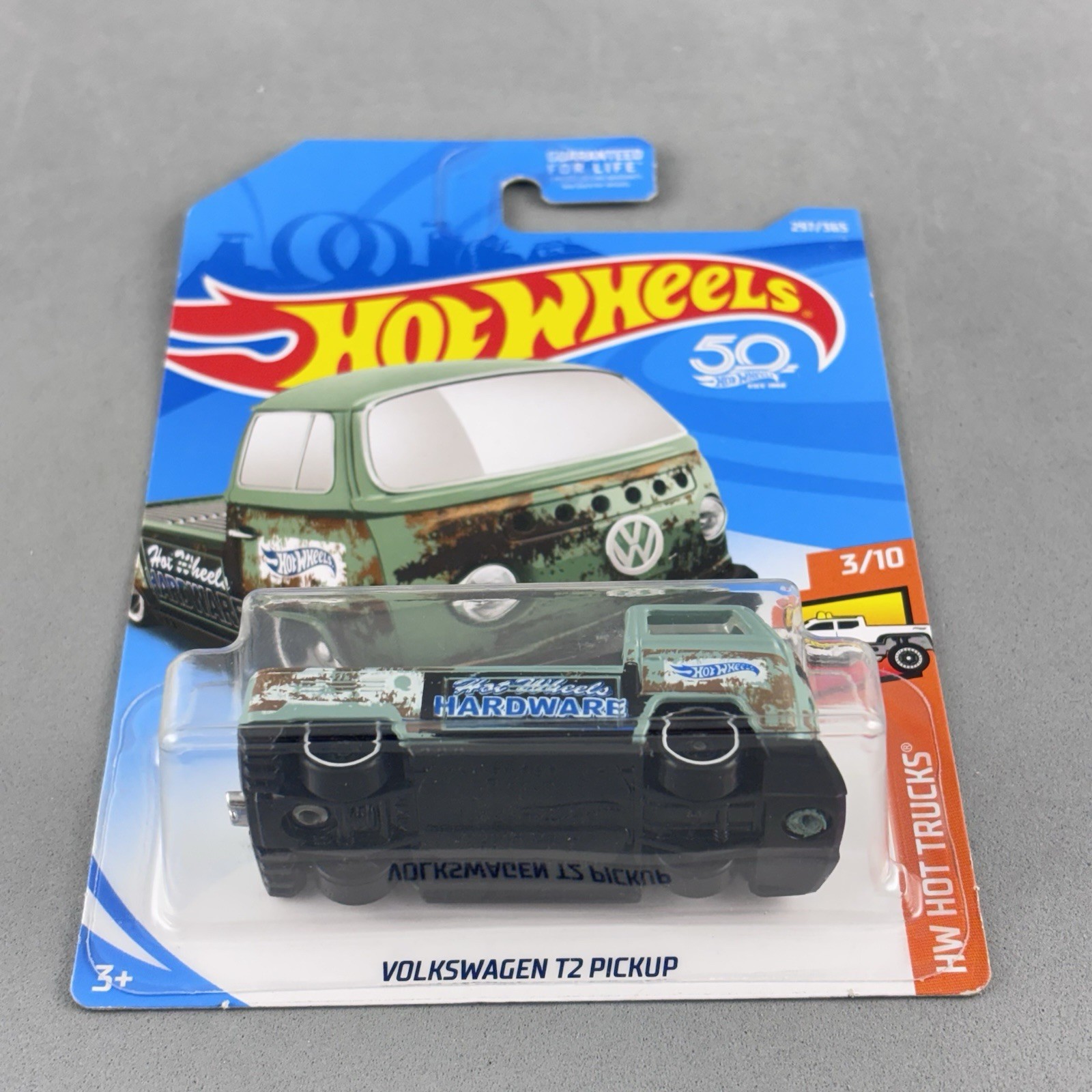 Hot Wheels Volkswagen T2 Pickup Green w/Rust Patina HW Hot Trucks 3/10 #297 2018