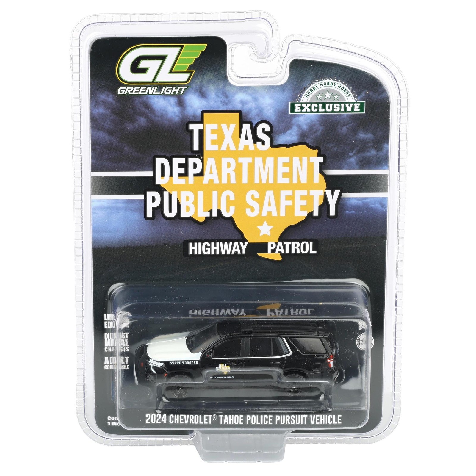GL 1/64 2024 Chevrolet Tahoe Police Pursuit Vehicle Texas Highway Patrol 30540
