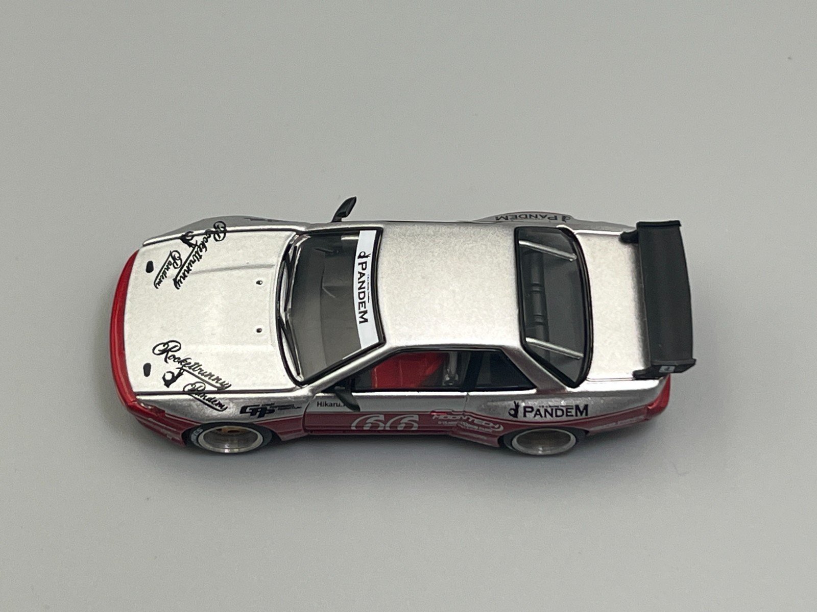 Nissan 240SX S13 Coupe Pandem Silvia Widebody Poprace 1/64 scale openable hood