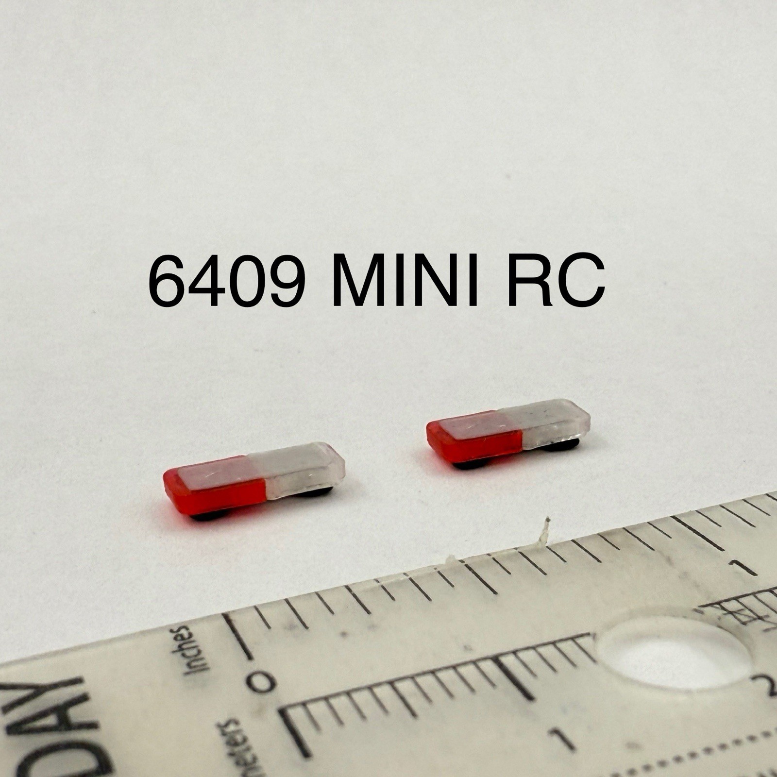 2 Pack 1/64 Mini Whelen Edge Red Clear Lightbar Gray Top Cover Police Fire EMS
