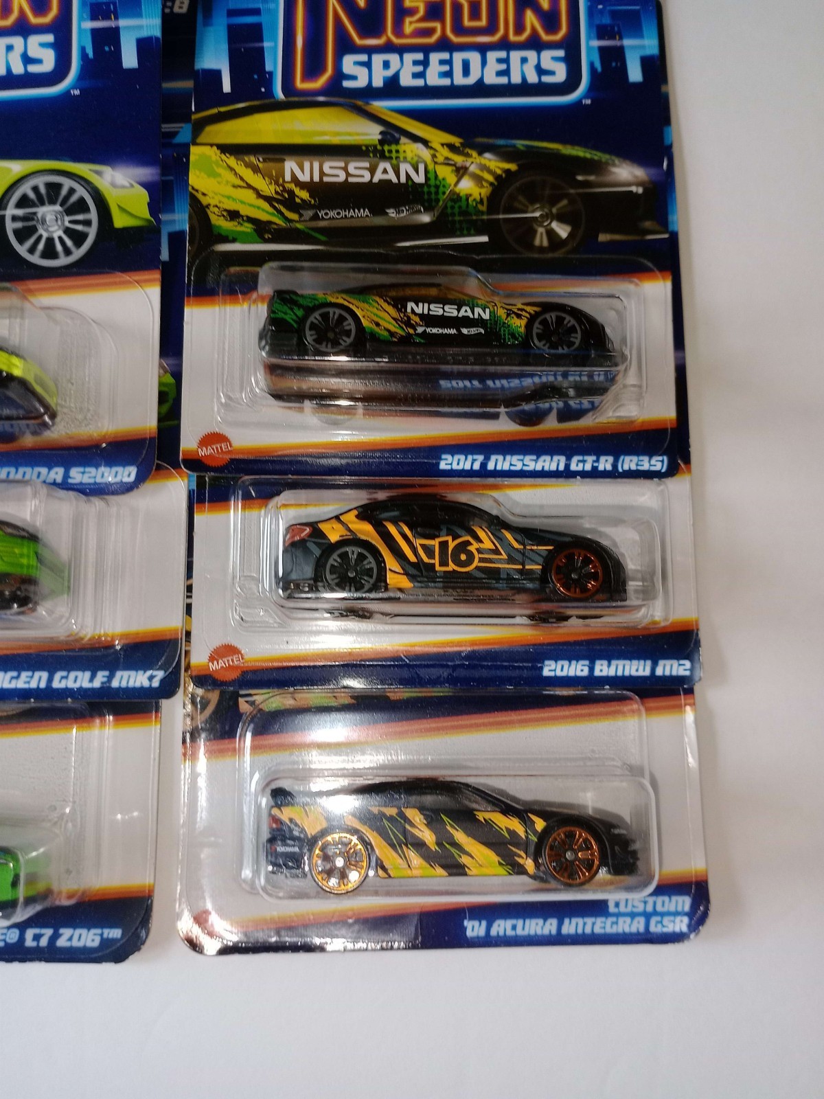 Hot Wheels Lot Of 12 NEON SPEEDERS Honda / Nissan / BMW / Porsche / Toyota +
