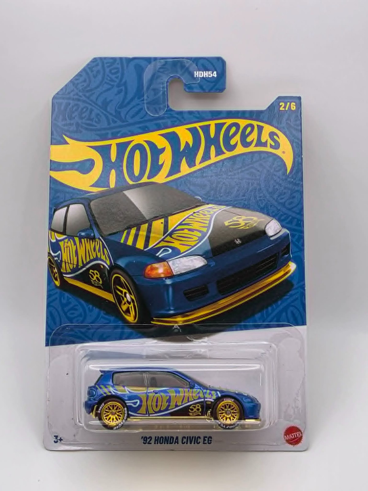 Hot Wheels 1992 Honda Civic EG Hatch , Real Riders , custom wheel swap ls mesh