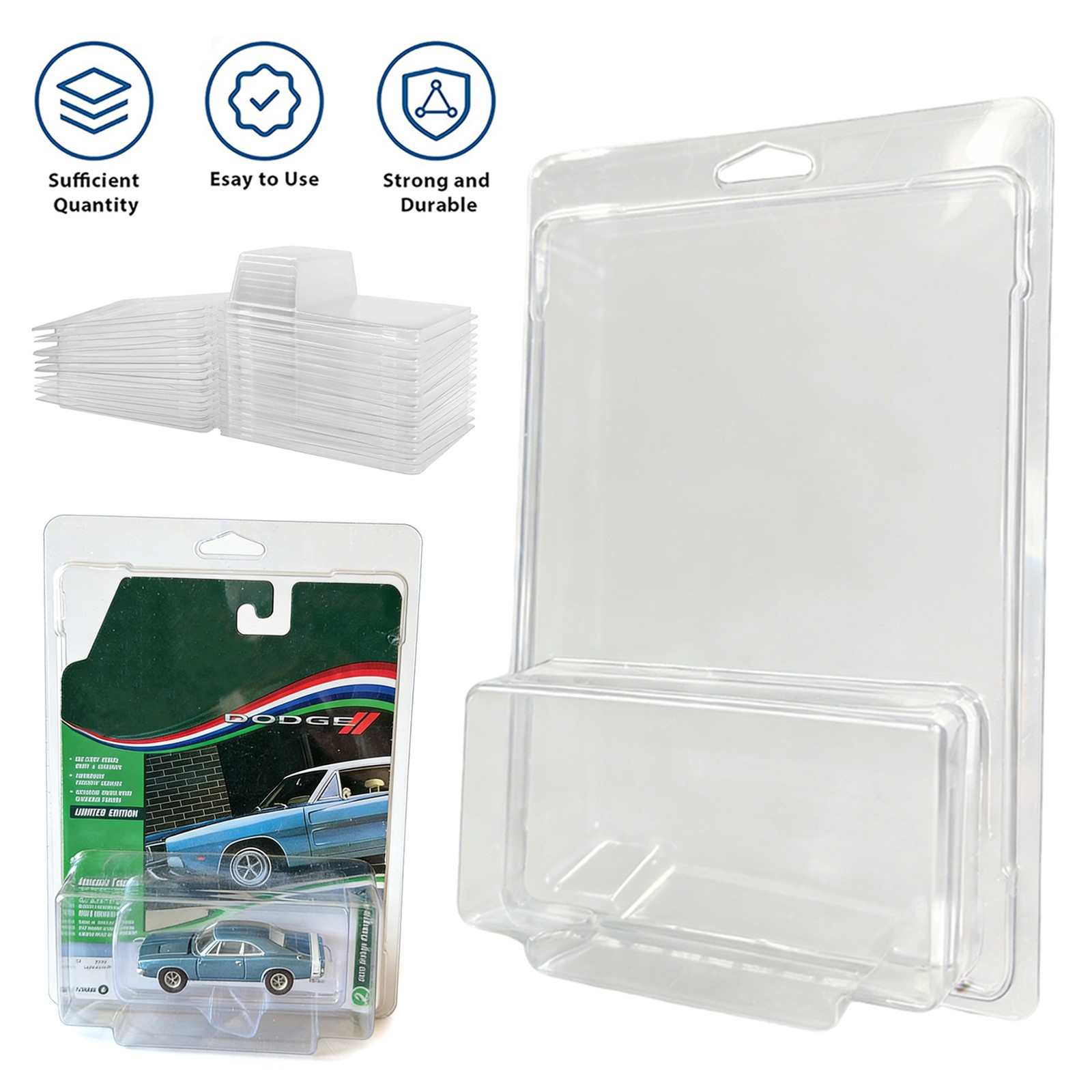 5-50PCS Protector Display Case For Johnny Lightning & Auto World Diecast Cars