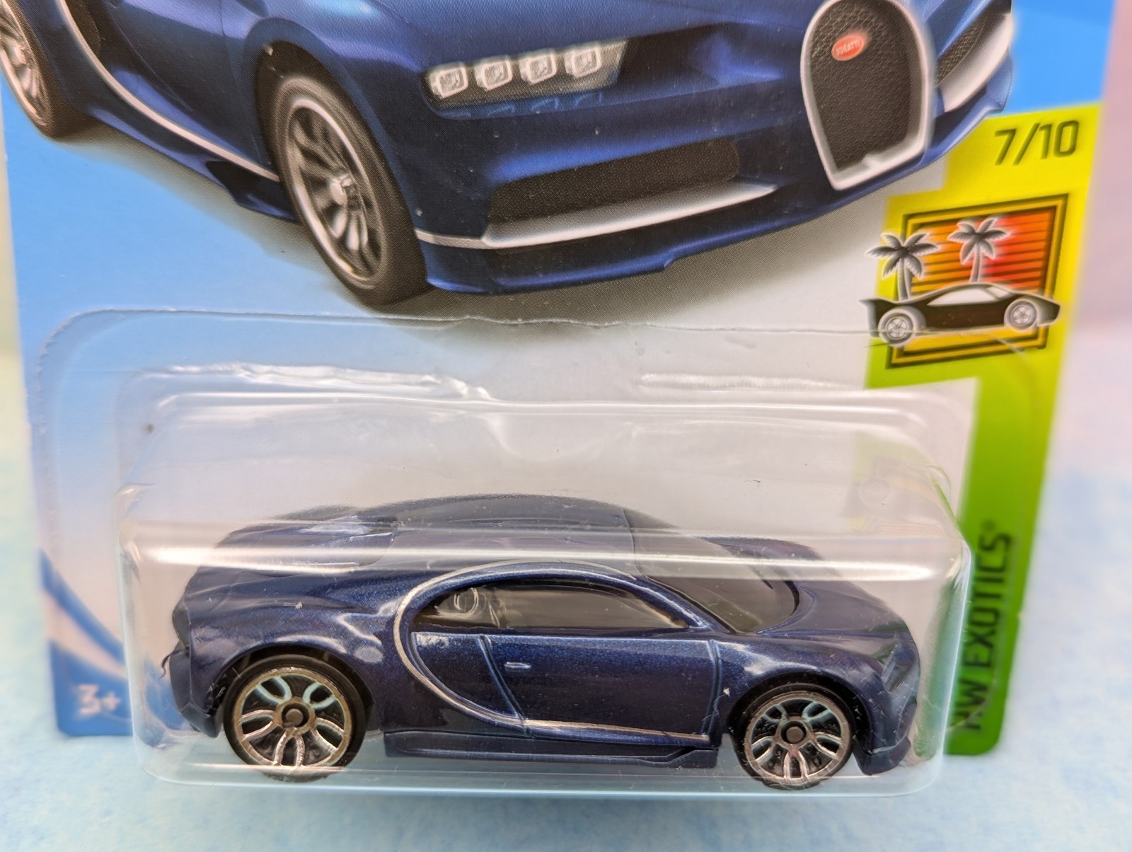 New 2019 Hot Wheels ’16 BUGATTI CHIRON #236 ☮metallic blue royal;j5☮Exotics☮Z5