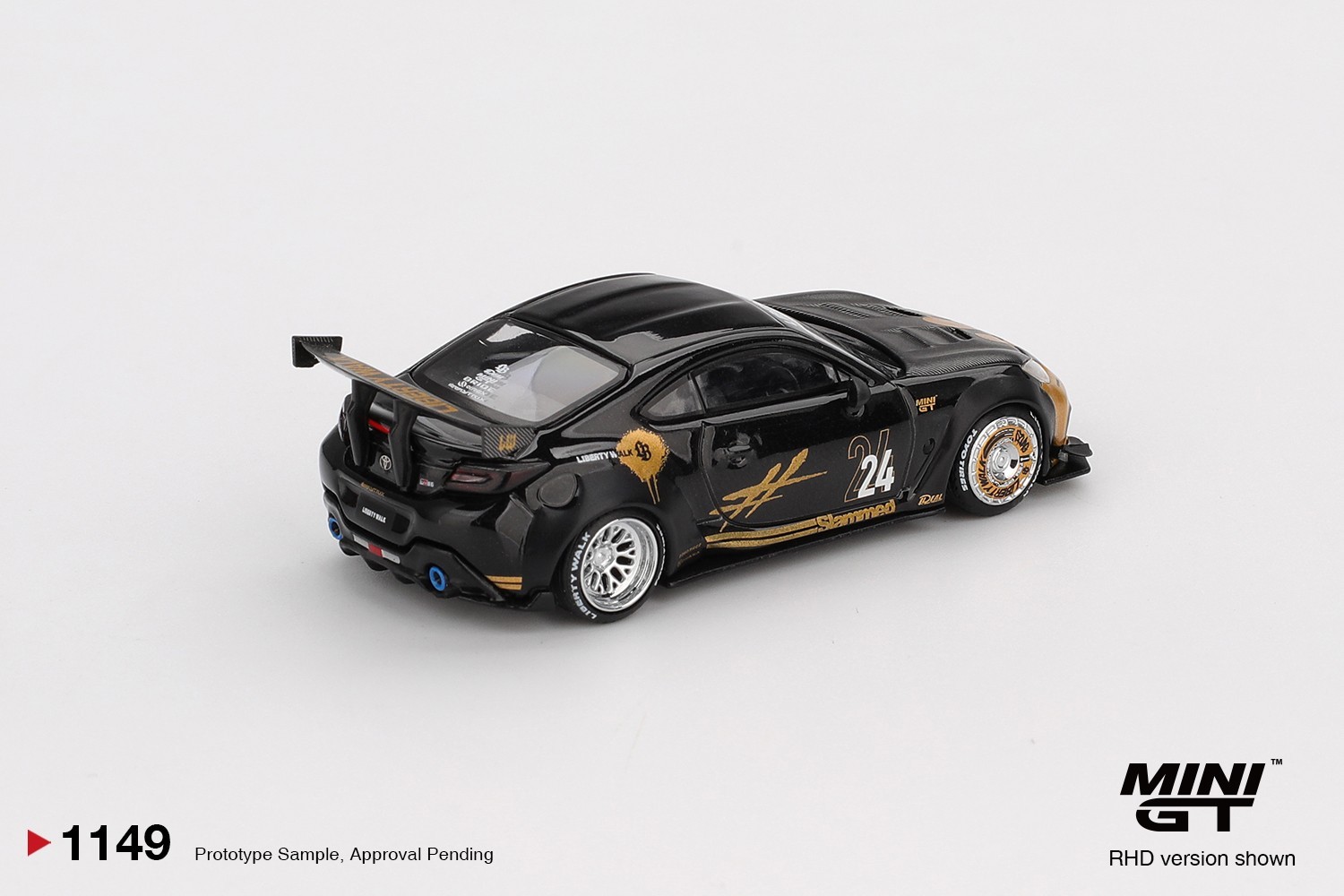 Mini GT 1:64 Toyota GR86 LB Nation Black / Gold #1149