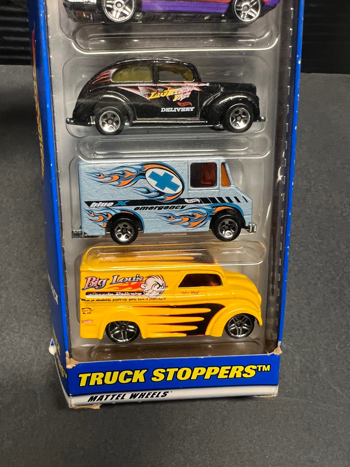 HOT WHEELS TRUCK STOPPERS 5 CAR GIFT PACK FROM 2000 NEW UNOPENED PACKAGE