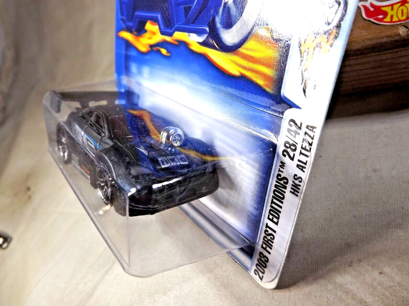 2003 Hot Wheels #40 First Editions 28/42 HKS ALTEZZA Black Silver-Tampo w/Pr5 Sp