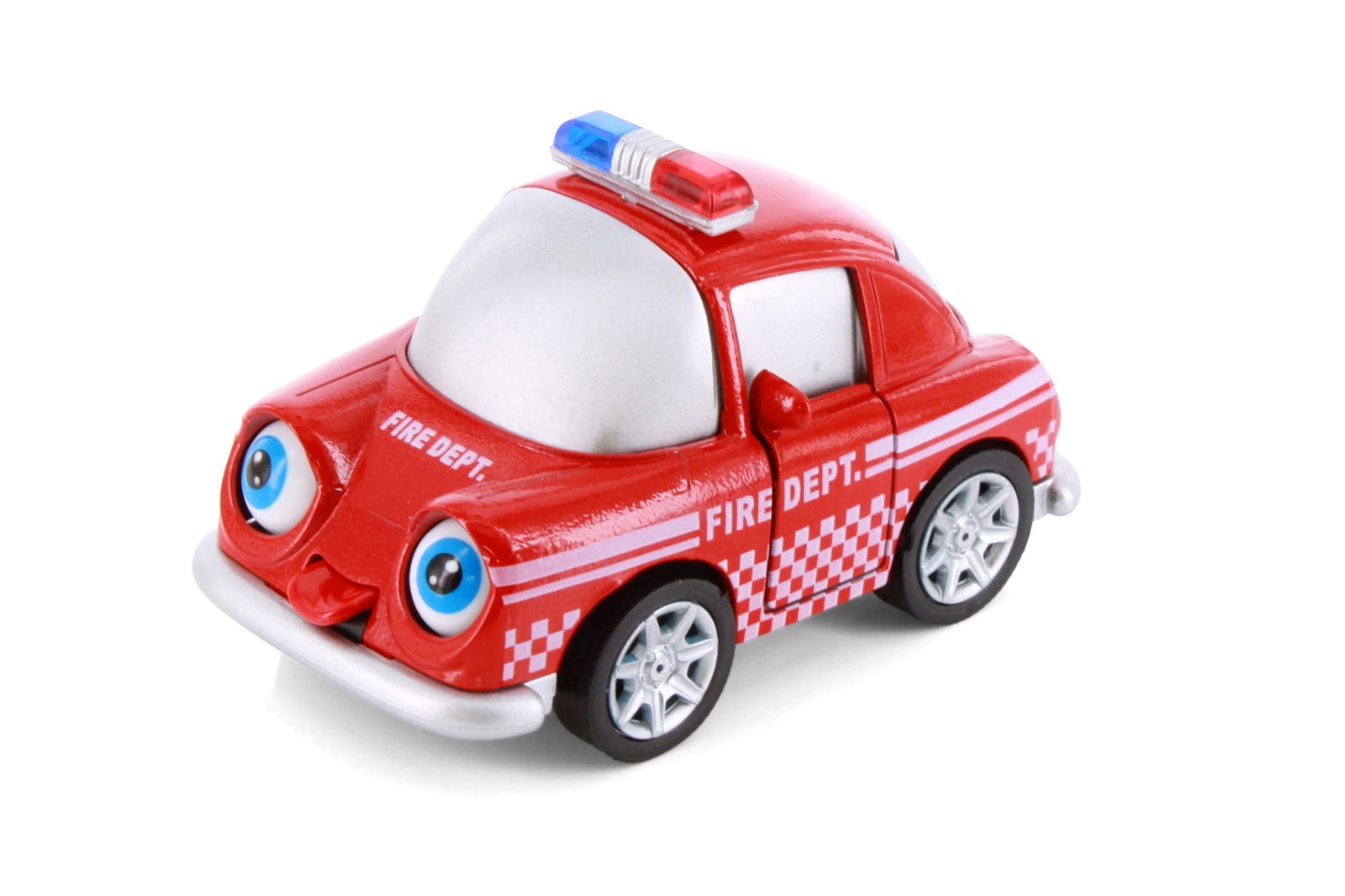 Cutie Cars w/Movable Eyes & Tongues – Fire Dept., Red – Showcasts 403/4D – 4″